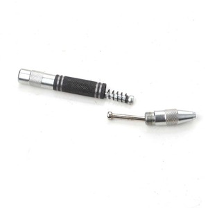 Center Punch 128mm High-Speed Steel For Centering Positioning Woodworking Tool Silver And Black Handle - Product Image 4