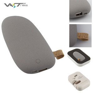 ¡2019 nueva llegada piedra forma única venta al por mayor banco de potencia 5200 mah capacidad Real total! - Product Image 4