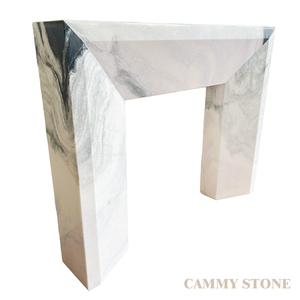 Caminetto in Marmo Bianco Panda Cammy Stone, Stile Lussuoso, Autoportante per Interni, <span class=keywords><strong>a</strong></span> <span class=keywords><strong>Legna</strong></span>, per Hotel e Cucine - Product Image 4