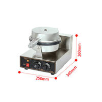 Nouvelle machine à gaufres électrique à tête unique en acier inoxydable, portable, avec thermostat réglable, haute productivité, petite taille