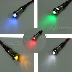 ใหม่ 6 มม. ไฟ LED แสดงสถานะหลอดไฟนำร่องแดชบอร์ดทิศทางรถบรรทุกเรือ 12V -UK มีหลายสี - Product Image 5