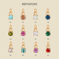 Collar con Piedra de Nacimiento de Diciembre, Acero Inoxidable, Joyería de Moda al por Mayor