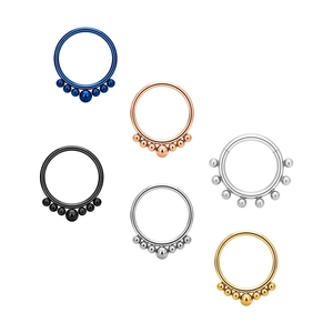 Anneaux de nez, clickers de septum, boucles d'oreilles, bijoux de piercing pour cartilage, hélix, daith, <span class=keywords><strong>lobe</strong></span> d'<span class=keywords><strong>oreille</strong></span> en Titane ASTM F136 et G23, pour femmes, mode - Product Image 1