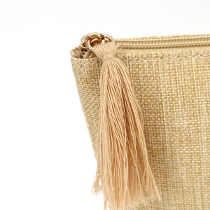 Eco-friendly Linen Makeup <strong>Bag</strong> with Tassel Custom Private Label Cosmetic Pouch <strong>Bag</strong> Skin Care Shampoo <strong>Sunscreen</strong> Packing Storage - Product Image 5