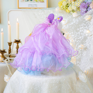 PETCIRCLE Vêtements pour animaux de compagnie printemps/été pour chiens et chats : Combinaison jupe et voile en tulle étoilé et rêveur - Product Image 2
