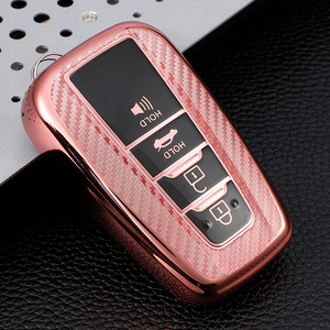 Coque de protection souple en fibre de carbone TPU pour Toyota LEVIN COROLLA RAV4 IZOA AVALON CHR Plarad Camry Porte-clés Porte-clés Sac - Product Image 4