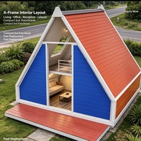 Maison conteneur préfabriquée de 20 pieds, maison pliante triangulaire, bureau scolaire, villa de glamping, cabane de tourisme panoramique, espace de loisirs extérieur