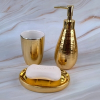 Ensemble d'accessoires de salle de bain rectangulaires en bambou écologique à 6 pièces, motif dessin animé, pour brosse de toilette - Vente chaude