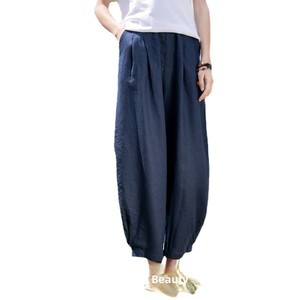 Nouvelle Collection Été 26 – Pantalon Décontracté Artistique Ample Taille Mi-Haute en Lin Lavé au Sable pour <span class=keywords><strong>Femme</strong></span> – Bloomers Amincissants en Coton-Lin pour la Méditation - Product Image 5
