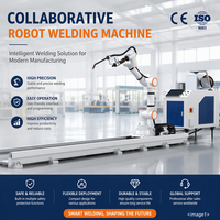 Mesin Las Robot Kolaboratif dengan Rel Linear Sumbu 7, Sel Las MIG Cobot 6-Sumbu untuk Baja Panjang