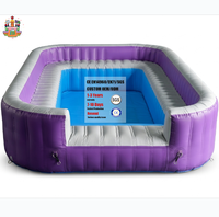 Canapé gonflable de piscine NOVA personnalisé, en PVC de qualité commerciale, grande capacité, accueille plus de 10 personnes, idéal pour la location événementielle
