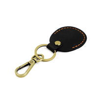 Porte-clés vintage en cuir cousu ovale bleu sarcelle avec boussole et orientation nautique pour accessoires de clés de voiture