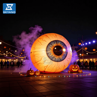 Modèle gonflable géant de globe oculaire, idéal pour les activités d'Halloween et la décoration d'événements