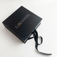Bricoleur — sac à main de luxe personnalisé, carré noir extra large, boîtes d'emballage cadeaux avec couvercle magnétique 45cm
