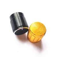 רוטרי Knob אלומיניום 6mm שחור צהוב כסף צבע נפח בקרת מתכת ידית 15 או 13 16 שנים במפעל Bonens CN;SIC