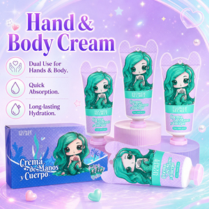 Crème pour les mains et <span class=keywords><strong>le</strong></span> corps Flower <span class=keywords><strong>Secret</strong></span> Little Mermaid avec acide hyaluronique et réparation blanchissante des profondeurs marines 60ml - Agence mondiale OEM/ODM recherchée - Product Image 2