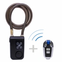 Antivol intelligent pour vélo avec alarme, télécommande Bluetooth, câble de verrouillage pour vélo et trottinette
