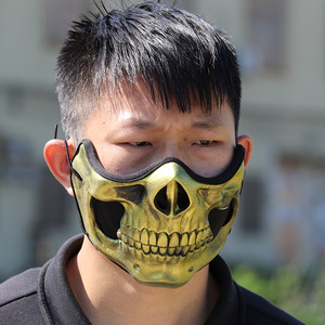 Máscara de Látex para Halloween, Máscara de Media Cara para Fiesta de Disfraces, Talla Única, Material de Emulsión, Accesorio Divertido para Disfraces - Product Image 1