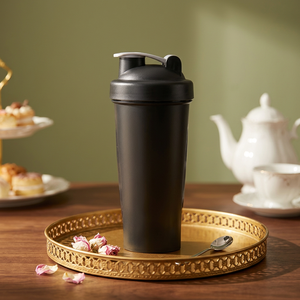 Custom Logo Adults 400ml 600ml Plastic <b>Protein</b> Shake Bottle for Workout Sports Direct Drinking Eco-Friendly Dishwasher Safe Lid - Product Image 5