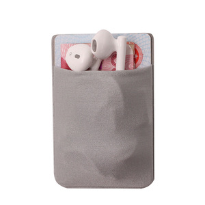 Expédition directe de stickers et porte-cartes pour téléphone en tissu Lycra haute élasticité, stickers pour téléphone en forme de U avec adhésif 3M et - Product Image 1