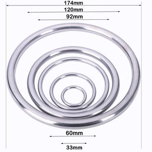 Anneaux toriques en métal, en acier inoxydable, robustes, soudés, multi-usages, pour macramé, bricolage, artisanat, quincaillerie, sacs, camping - Product Image 4