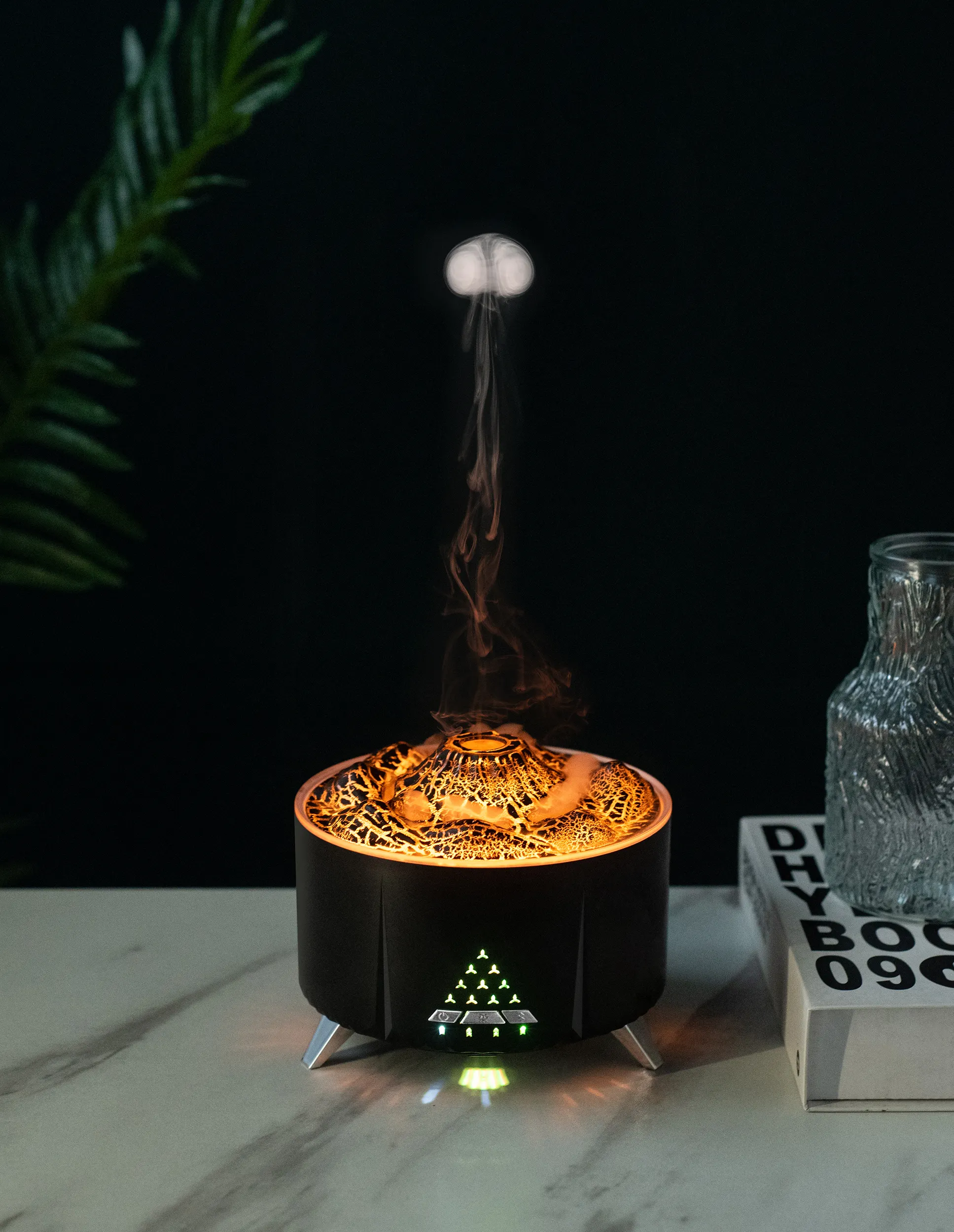 Nouveau style haut-parleur sans fil humidificateur d'aromathérapie purificateur d'air à ultrasons avec veilleuse