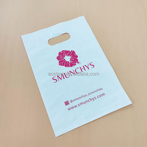 कस्टम ब्रांड नाम बुटीक उपहार प्लास्टिक की कटौती संभाल बैग फिर से उपयोग करने योग्य प्लास्टिक शॉपिंग बैग के साथ - Product Image 4