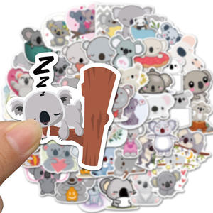 50 autocollants mignons de <span class=keywords><strong>koala</strong></span> animal, graffiti, pour skateboard, guitare, PVC, imperméables, pour décoration - Product Image 3