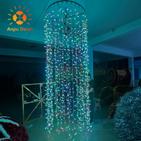 Guirlande lumineuse de Noël extérieure connectable, 300 LED, rideau de glaçons, 8 fonctions clignotantes, étanche IP65, contrôle par application, rechargeable