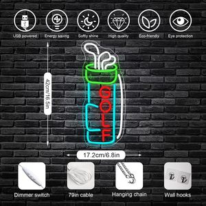 Golf Neon <b>Sign</b> LED indoor hanging ambient light shop <b>sign</b> wall decoration light entrance indicator light luminous <b>sign</b> 5V 12V - Product Image 3