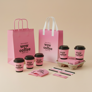 Bolsas de Papel para Llevar Comida con Logotipo Personalizado al por Mayor, Bolsas Desechables para Empacar Alimentos con Asa para Comida Rápida - Product Image 5