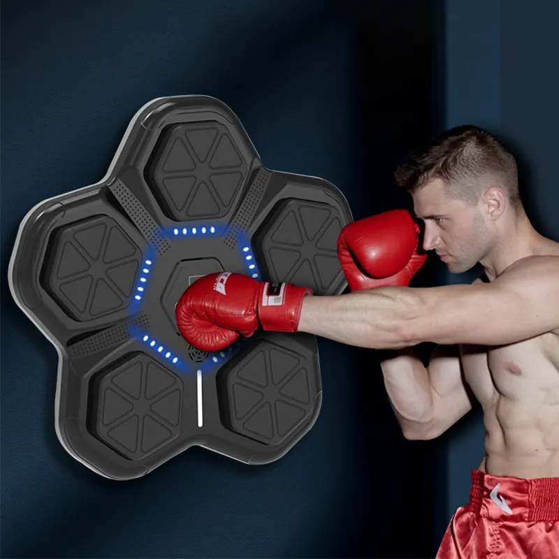 Волшебная вращающаяся музыкальная мишень для бокса на 360 градусов для детей и взрослых, Спортивная умная музыкальная тренировочная машина для снятия стресса с подсветкой