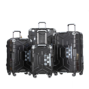 Ensemble de bagages de voyage professionnels bleus 4 pièces en ABS+PC avec roulettes - Product Image 5