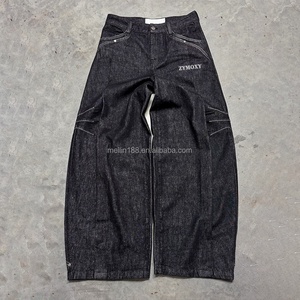 Heavweight Streetwear <b>Denim</b> Jeans Men Wide Leg Pants Custom Fashion High Quality Japanese Raw Selvedge <b>Denim</b> Pants Baggy Jeans - Product Image 1
