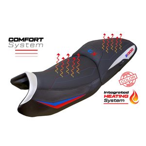 Housse de selle de moto de qualité supérieure avec système de chauffage confortable, blanc, rouge, bleu, avec logo pour R1300GS 2023 2024 - Product Image 1