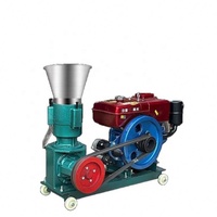 Machine à granulés d'aliments pour animaux à moteur diesel, pour maïs et paille, pour poulets, canards, lapins, porcs, bovins, petite machine d'alimentation domestique