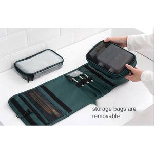 Custom logo Waterproof Folding Travel <b>Hanging</b> Hook <b>Toiletry</b> Makeup Cosmetic <b>Bag</b> Portable Shower Organizer Removable <b>Bag</b> - Product Image 6