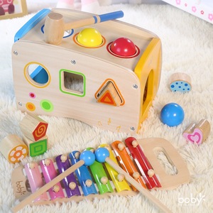 Martelage martelant jouets en bois jouet éducatif Xylophone forme trieur bébé enfant en bas âge enfants développement Montessori apprentissage jouet - Product Image 3