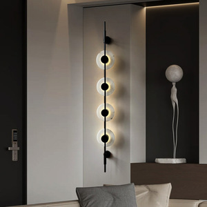 Marble <b>Wall</b> Lamp Led Long Strip <b>Light</b> For Living Room Hotel Villa Background Lighting - Product Image 3