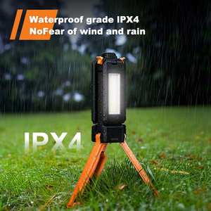 Lampe de travail LED d'extérieur Tubuzhe à 3 têtes, rechargeable, portable, pour le camping, haute luminosité, éclairage d'urgence - Product Image 3