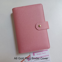 Carnets personnalisés A6 A5 avec reliure à anneaux dorés, organiseur à feuilles mobiles pour enveloppes d'argent, feuilles de budget, autocollants, reliure en cuir PU pour budget