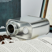 Boîtes à café vides en métal avec valve, 200g, 1 pièce, emballage pour le café, en étain, récipients