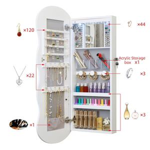 Armoire à pharmacie murale blanche moderne avec miroir et étagères de rangement pour salle de bain - Product Image 4