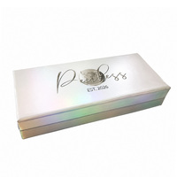 Boîte en papier rigide avec couvercle et base imprimés sur mesure, effet holographique, emballage cosmétique, emballage de parfum de luxe, boîte cadeau