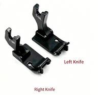 Pied presseur réglable noir T18, avec lames à gauche et à droite, accessoires pour machine à coudre