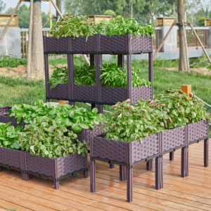 Boxes Wholesale Vegetables Flowers Container Plastic Planting Boxes Indoor Outdoor Decorative Plant Planter Raised Bed Garden