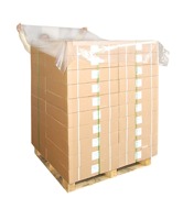 Housse de palette en LDPE transparente de qualité industrielle, imperméable, avec soufflets, sacs en polyéthylène personnalisables en couleur et en taille pour l'emballage logistique d'entrepôt