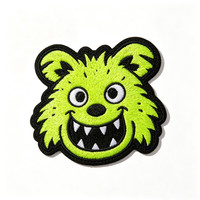 Patchs brodés animaux haute densité thermocollants pour vêtements, badges en tissu, patchs brodés chat de dessin animé pour vêtements