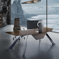 Poste de travail commercial modulaire de luxe simplifié, bureau de direction réglable avec pieds en acier découpés au laser
