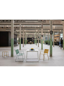 Juego de Mesa y Sillas de Acero Inoxidable Comercial de 4 Piezas, Personalizable, Moderno, para Exteriores, Oficina, <span class=keywords><strong>Terraza</strong></span> y Cafetería, con 3 Años de Garantía - Product Image 5